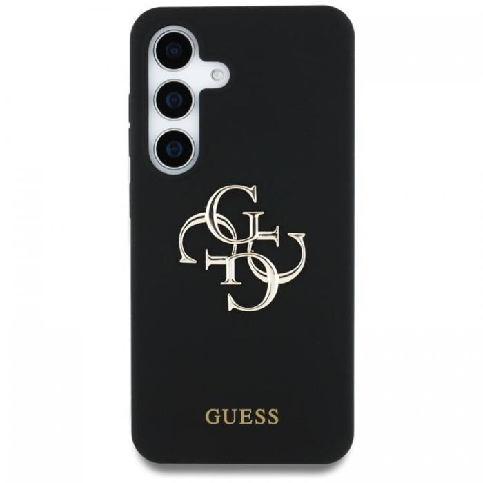 Guess - Guess Galaxy S25 Ultra Mobilskal Silikon Big 4G Bottom Script - Svart