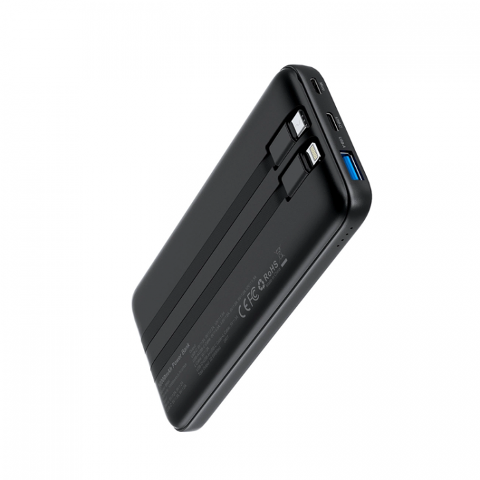 Choetech - Choetech Powerbank 10000mAh 22.5W med USB-C/Lightning Kabel