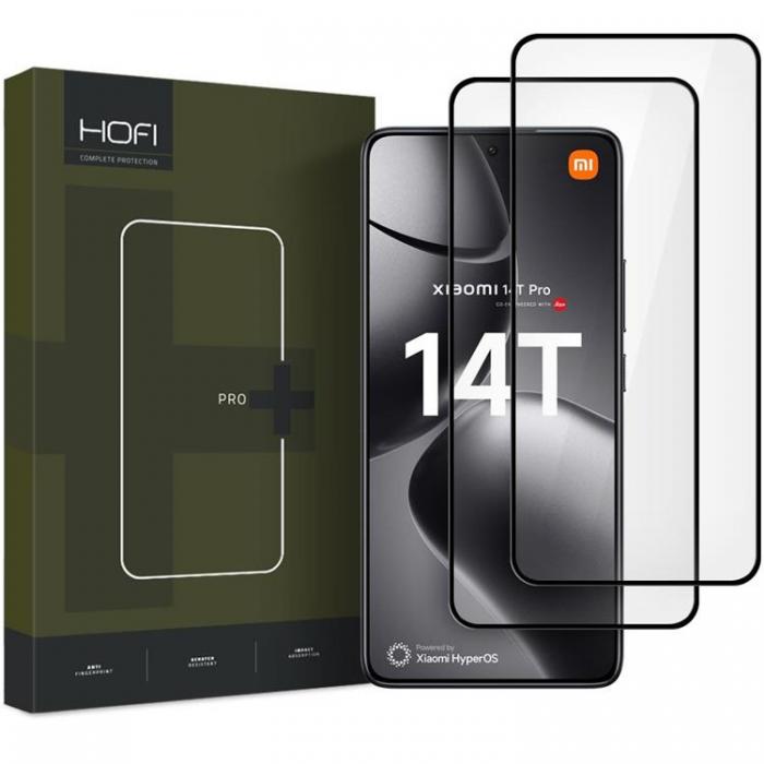 Hofi - Hofi Xiaomi 14T/14T Pro Hrdat glas Skrmskydd Pro Plus - Svart