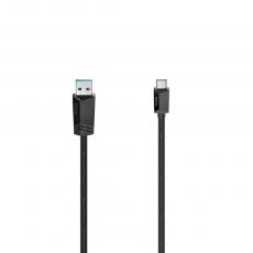 Hama - Hama USB-C till USB-A kabel USB 3.2 5 Gbit/s 0.75m - Svart