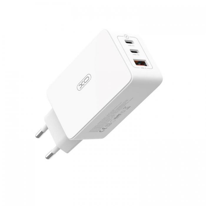 XO - XO Vggladdare USB/2x USB-C 65W med USB-C/USB-C Kabel PD QC 3A