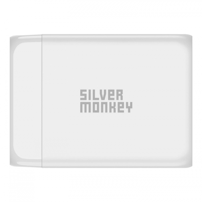 Silver Monkey - Silver Monkey SMA156 200W 3xUSB-C PD USB-A QC 3.0 GaN Laddare