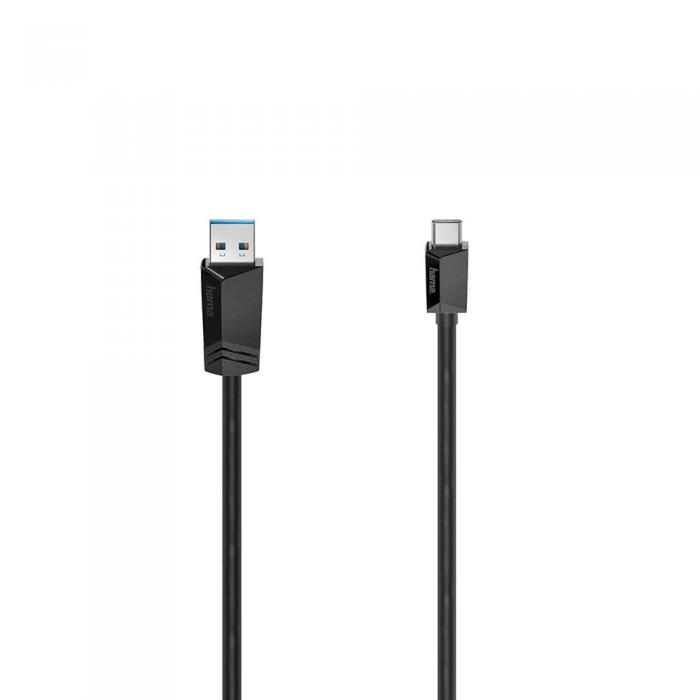 Hama - Hama USB-C till USB-A kabel USB 3.2 5 Gbit/s 0.75m - Svart