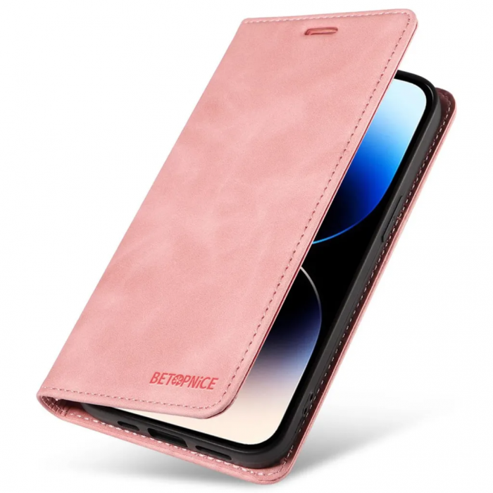 BETOPNICE - BETOPNICE iPhone 15 Pro Plnboksfodral 003 - Rosa