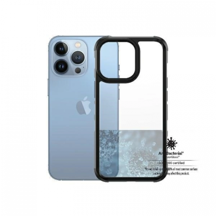 PanzerGlass - PanzerGlass iPhone 13 Pro Mobilskal Antibacterial - Transparent/Svart