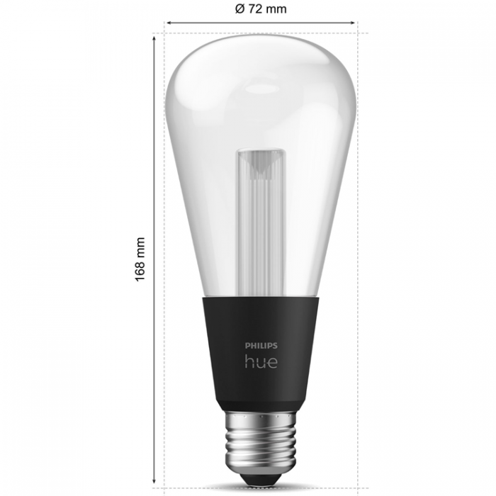 Philips - Philips Hue Lightguide Edison ST72 E27 White and Color Ambiance