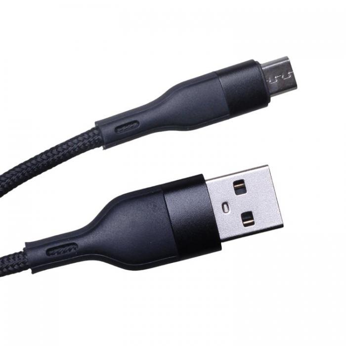 Maxlife - Maxlife Kabel USB till Micro-USB 1m 2.4A MXUC-07 - Svart