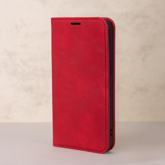 A-One Brand - iPhone 16 Plus Plnboksfodral Smart Suede - Rd