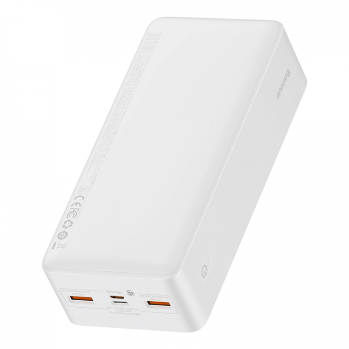 BASEUS - Baseus Powerbank 30000 mAh 20W Bipow + Micro-USB Kabel - Vit