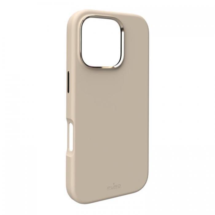 Puro - Puro iPhone 16 Pro Mobilskal Magsafe Icon Pro Silikon - Beige