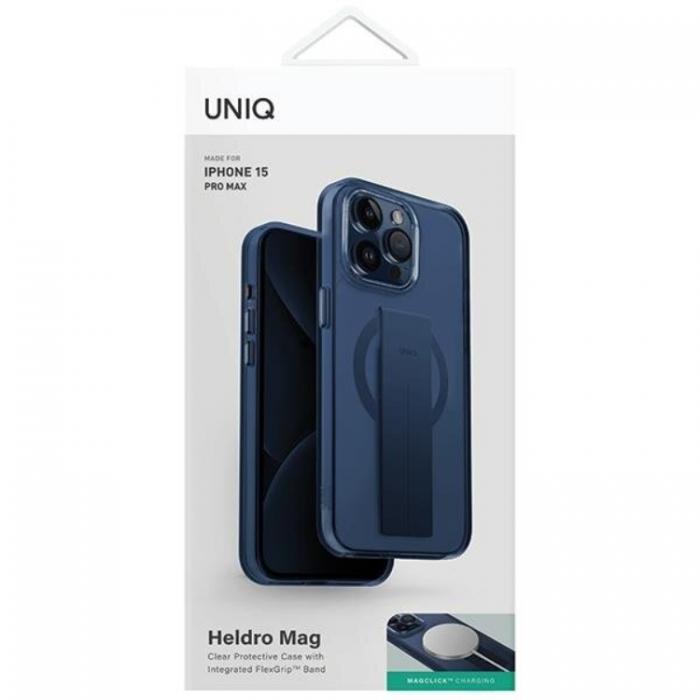 UNIQ - UNIQ iPhone 15 Pro Max Mobilskal MagSafe Heldro - Bl