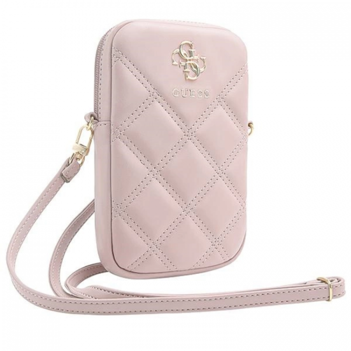 Guess - Guess Mobilvska Zip Quilted 4G - Rosa