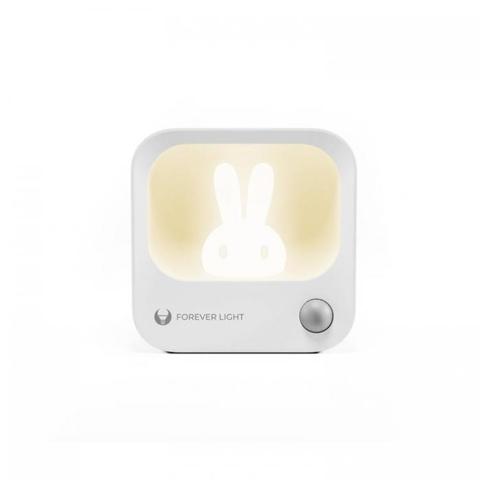 Forever Light - Forever Light LED Bunny Nattlampa LEA PIR 500mAh PURE - Vit