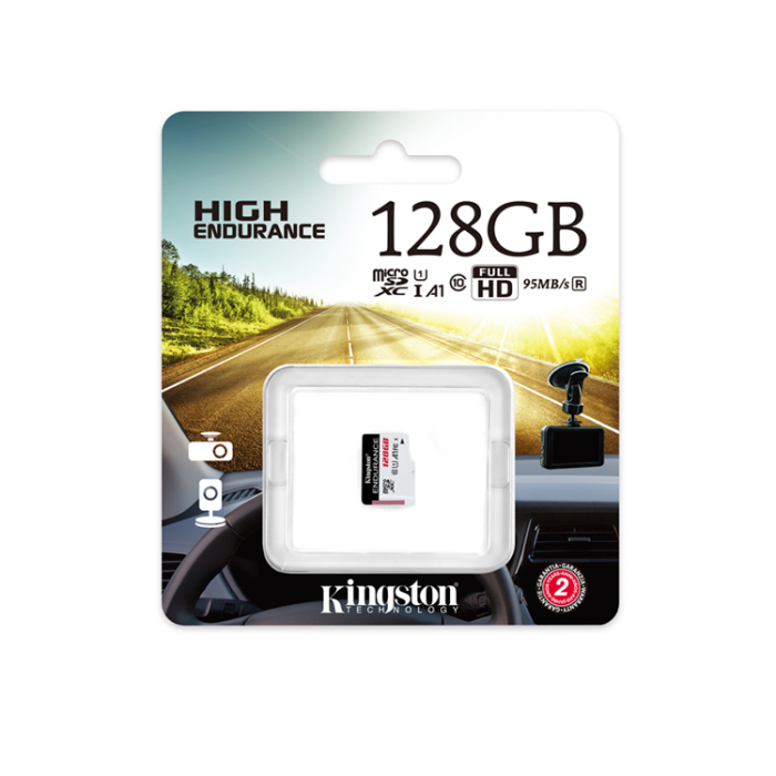 Kingston - Kingston Minneskort 128GB MicroSDXC Endurance cl. 10 UHS-I 95 MB/s