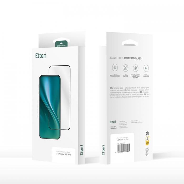 Etteri - Etteri iPhone X/XS/11 Pro Hrdat Glas Skrmskydd 9D - Svart