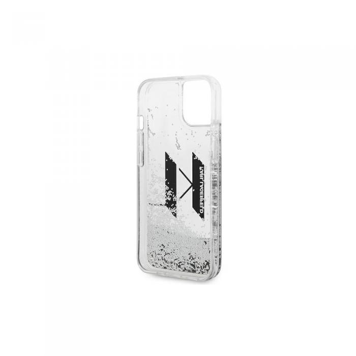 KARL LAGERFELD - Karl Lagerfeld Glitterfodral fr iPhone 14 Plus Silver med Logga