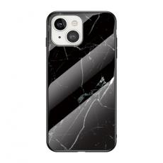 A-One Brand - Anti-Scratch Härdat Glas Skärmskydd skal iPhone 13 - Svart Marble