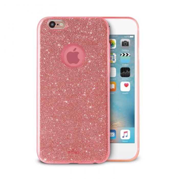 UTGATT5 - Puro Glitter Mobilskal till iPhone 6/6S - Shine Coral