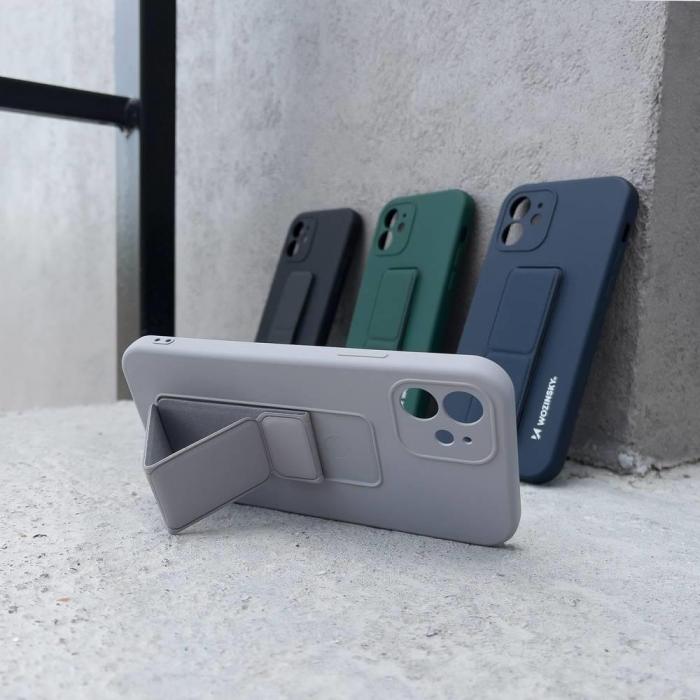 UTGATT1 - Wozinsky Kickstand Silikon Skal iPhone 12 & 12 Pro - Mint