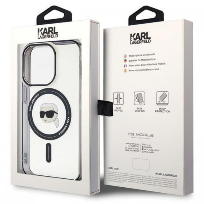 KARL LAGERFELD - Karl Lagerfeld iPhone 15 Plus Mobilskal Magsafe IML Karl`s Head