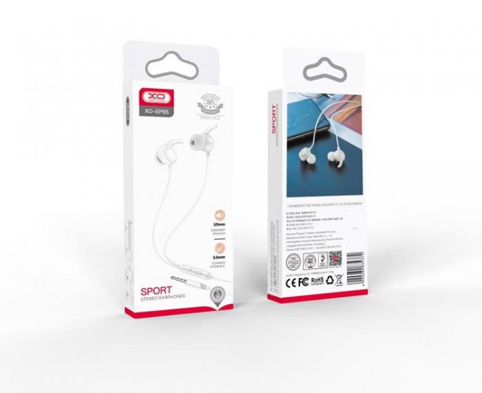 XO - XO In-Ear Trdbundna Hrlurar Jack 3.5mm EP65 - Vit