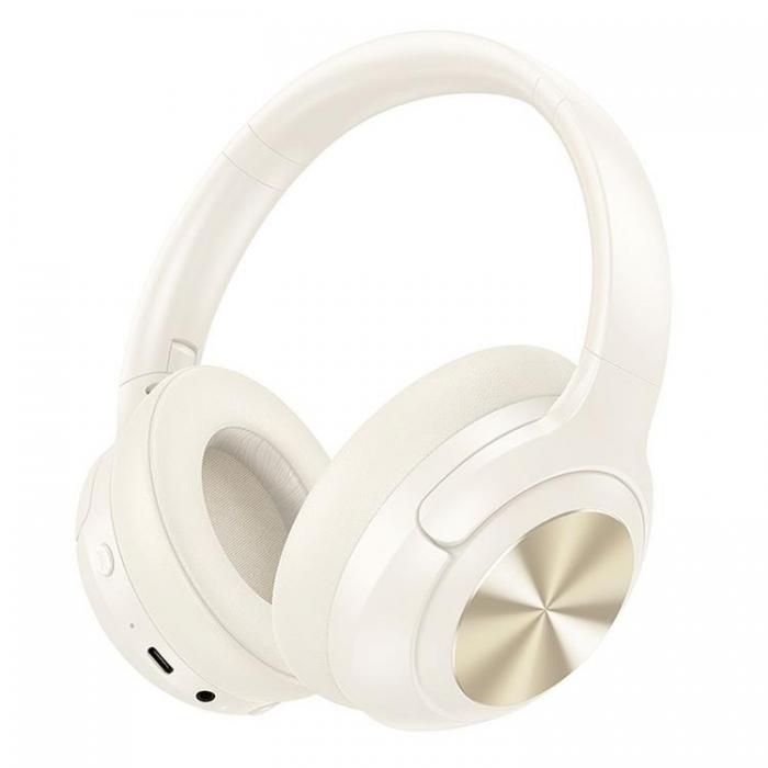 Hoco - Hoco Over-Ear Hrlurar Trdlsa Bluetooth ANC W54 - Milky Vit