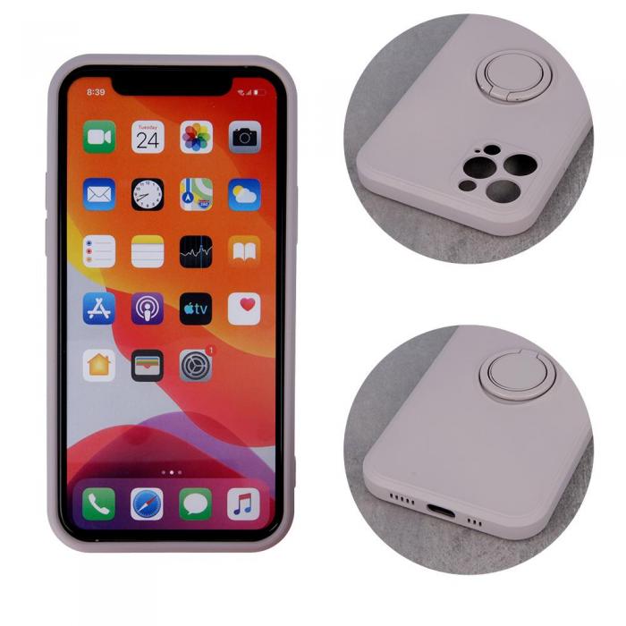 OEM - iPhone 11 Finger Grip Skal Ljusgr - Skyddande Telefonfodral