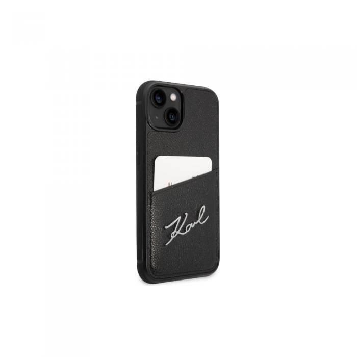 KARL LAGERFELD - Karl Lagerfeld iPhone 14 Plus fodral med korthllare - Svart