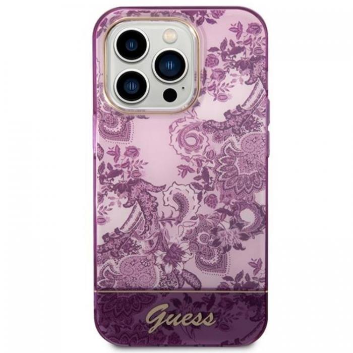 Guess - GUESS iPhone 14 Pro Max Skal Porcelain Collection - Fuschia