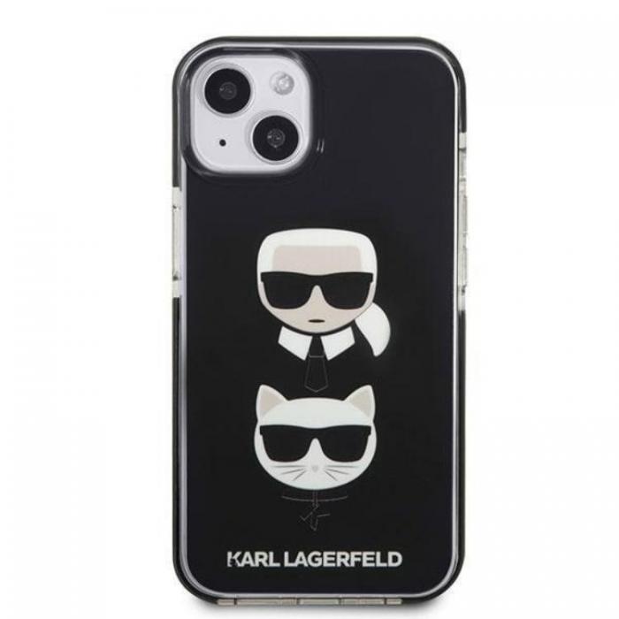 KARL LAGERFELD - Karl Lagerfeld iPhone 13 Skal Karl & Choupette Head - Svart