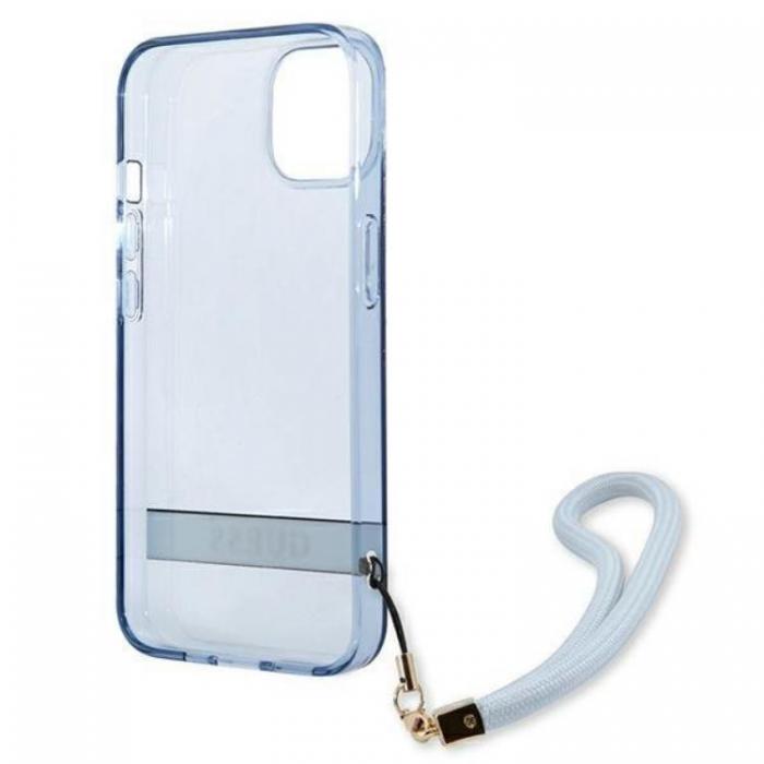 Guess - Guess iPhone 13 Skal Translucent Stap - Bl