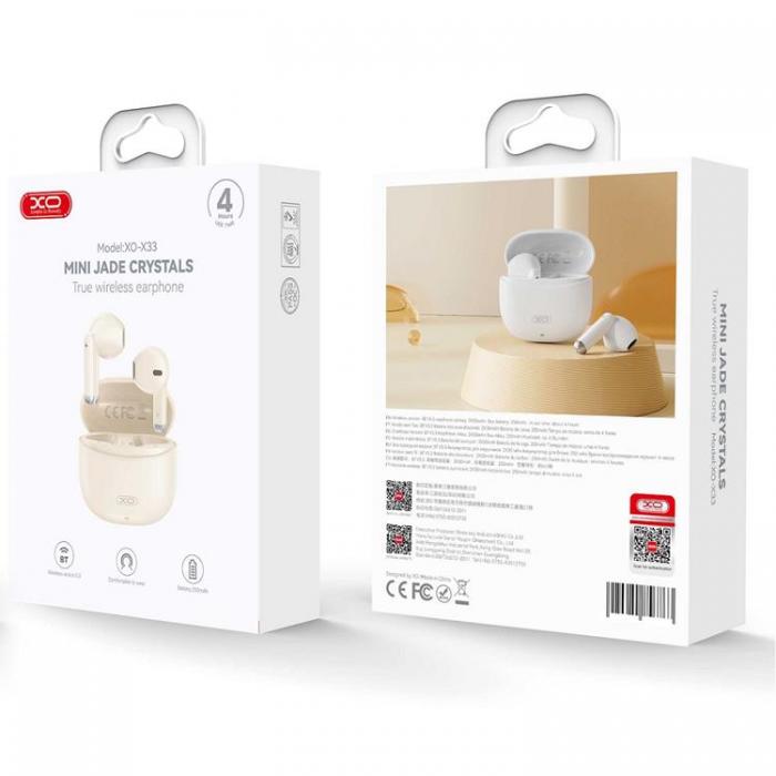 XO - XO TWS In-Ear Hrlurar Trdlsa Bluetooth X33 - Beige