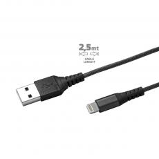 Celly - Celly Extreme Cable Lightning 25cm Svart