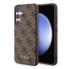 Guess - Guess Galaxy A55 5G Mobilskal Metall Gold Logo - Brun