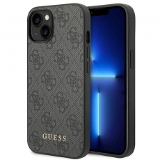 Guess - GUESS iPhone 14 Skal Gold Logo - Grå