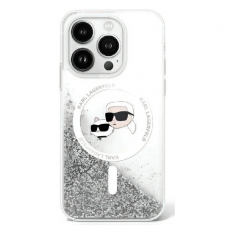 KARL LAGERFELD - Karl Lagerfeld iPhone 16 Mobilskal MagSafe Glitter Karl&Choupette Head