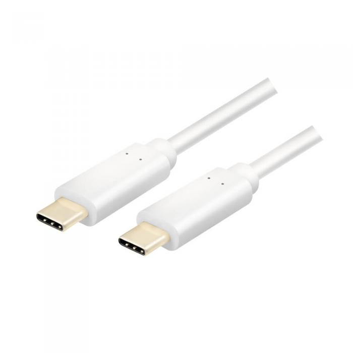 LogiLink - LogiLink USB-C till USB-C-kabel USB 3.2 Gen2x1 60W 1m Vit