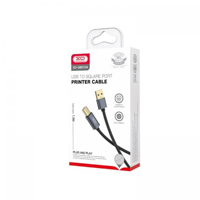 XO - XO USB Till USB-B Kabel 1.5m GB010A - Svart