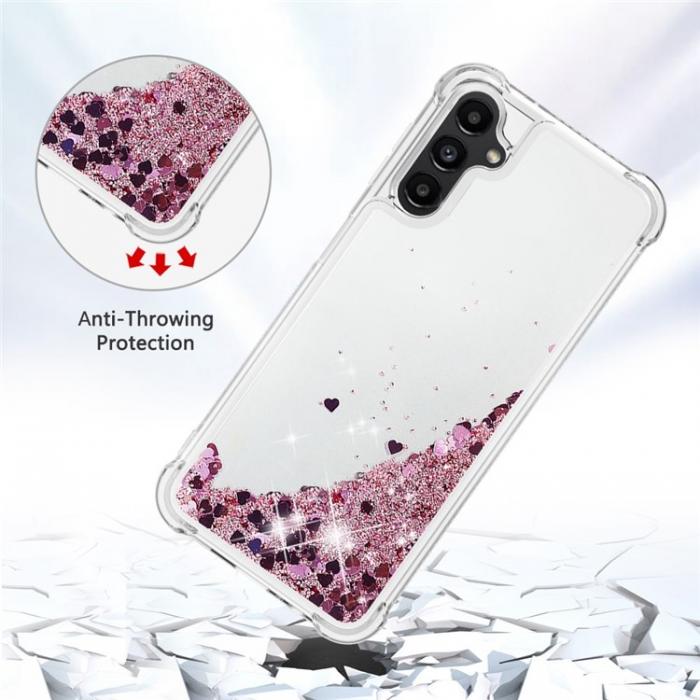 A-One Brand - Galaxy A14 5G/4G Mobilskal YB Quicksand Glitter TPU - Rosa Guld