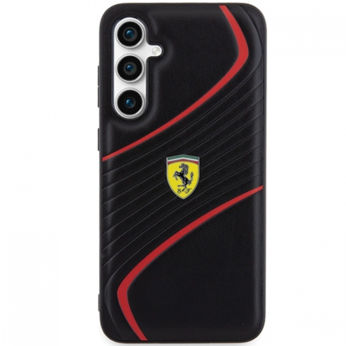 Ferrari - Ferrari Galaxy S23 FE Mobilskal Twist Metal Logo - Svart