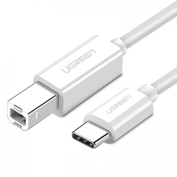 Ugreen - Ugreen USB-C till USB-B Printer Kabel 1m - Vit