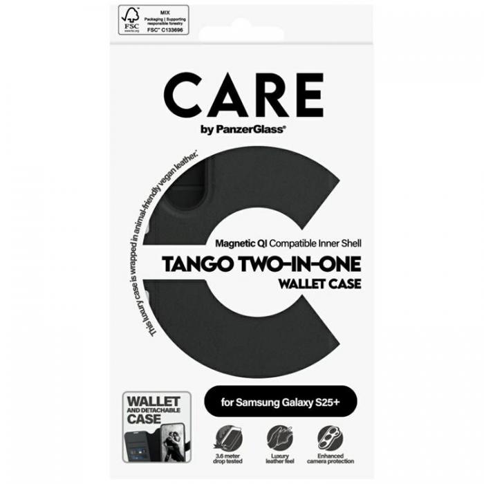 PanzerGlass - CARE By PanzerGlass Galaxy S25 Plus Plnboksfodral Tango 2in1 - Svart