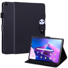 A-One Brand - Lenovo Tab M10 GEN 3 Fodral Kortplatser PU-läder - Svart