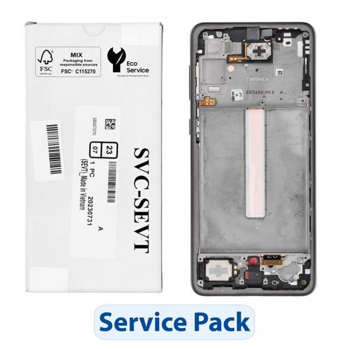 SpareParts - SAMSUNG A33 5G Skrm med LCD-display ServicePack - Svart