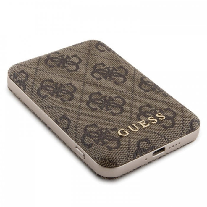 A-One Brand - Guess iPhone 15 Mobilskal Med Powerbank 5000mAh Magsafe Metal Logo