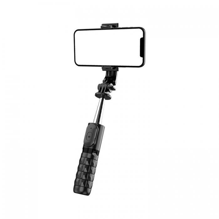 A-One Brand - Combo Selfiestick Med Tripod och fjrrkontroll Bluetooth - Svart