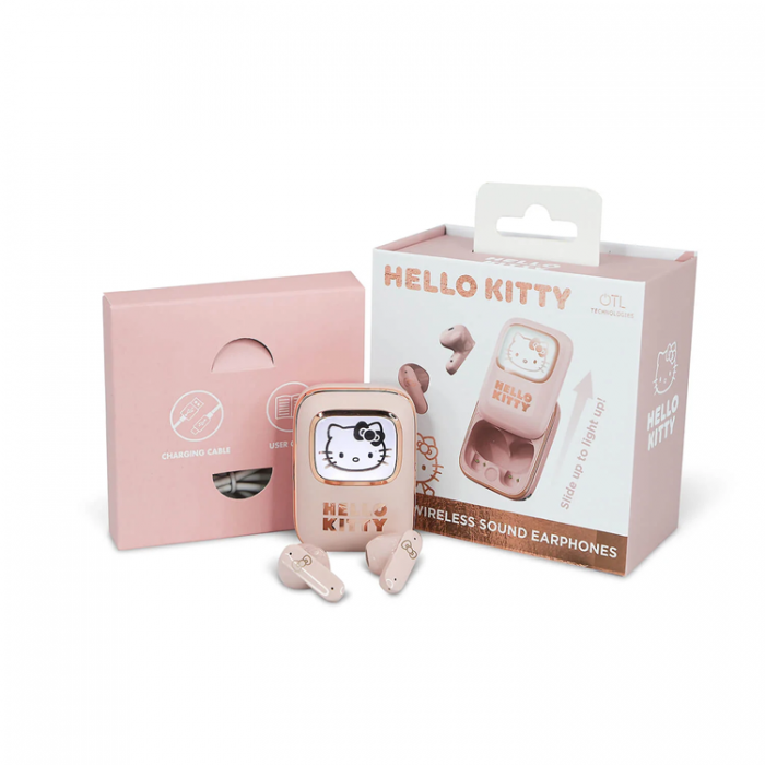 Hello Kitty - Hello Kitty TWS In-Ear Hrlurar Slide - Rosa