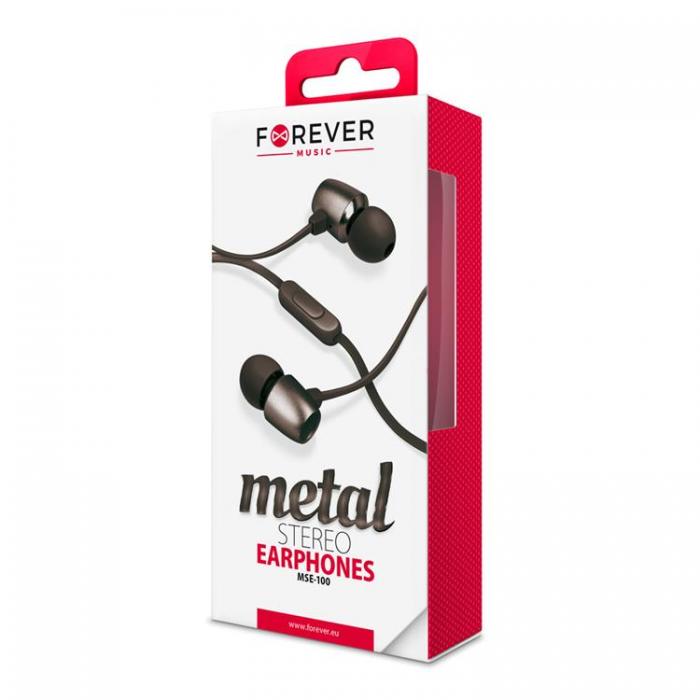 Forever - Forever Trdbunden Hrlurar Jack 3.5mm MSE-100 - Svart