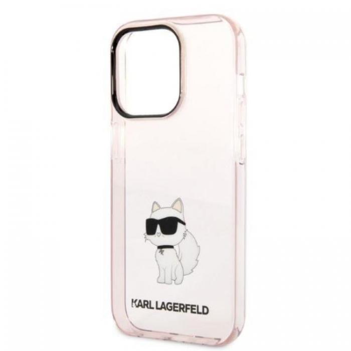 KARL LAGERFELD - Karl Lagerfeld iPhone 14 Pro Mobilskal Ikonik Choupette - Rosa