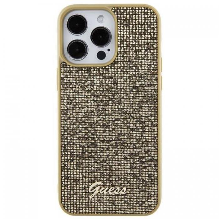 Guess - Guess iPhone 15 Pro Max Mobilskal Disco Metal Script - Guld